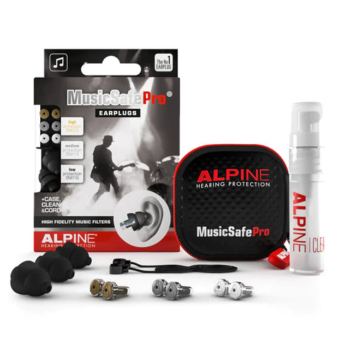 Alpine MusicSafe Pro Musicians Ear Plugs pack contents