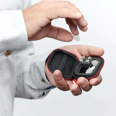 Alpine MusicSafe Pro Musicians Ear Plugs in use