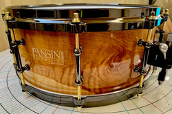 Pansini Percussion 14 by 6 inch New release - liquid glass resin snare drum