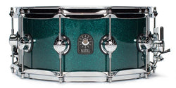 Natal Tulipwood 14 by 6.5 Snare, British Racing Green