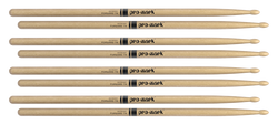 Promark 7A Wood Drum Sticks - 4 Pack