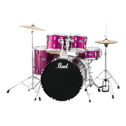 Pearl Roadshow 20″ 5-piece Fusion Drum Kit with Hardware and Cymbals – Pink Metallic