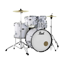Pearl Roadshow 20″ 5-piece Fusion Drum Kit with Hardware and Cymbals – Pure white