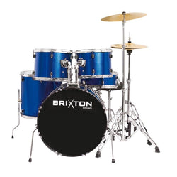 Brixton Fusion Series 20 inch 5 Piece Drum Kit Package - Blue