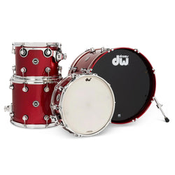 DW DWe 4 piece Shell Pack Black Cherry Metallic Lacquer, Front