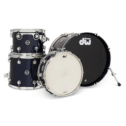 DW DWe 4-piece Shell Pack Midnight Blue Metallic Lacquer, Front