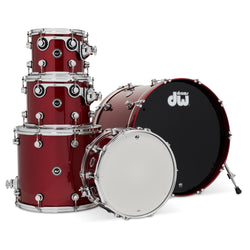 DW DWe 5-piece Shell Pack Black Cherry Metallic (DEKTLC05TBBCM), Front Photo