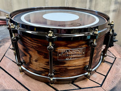 Pansini 14x6.5 Hand Made Maple/Zebra Wood Snare