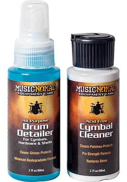 Music Nomad Mini 2 Pack Drum Detailer and Cymbal Cleaner