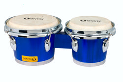Mano Percussion MPB123 Tunable 6″ & 7″ Bongos in Matte Blue