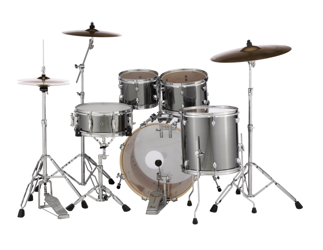 Pearl Export EXX 20″ Fusion Drum Kit with Hardware – Smokey Chrome