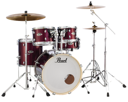 Pearl Export EXX 20″ Fusion Drum Kit with Hardware – Burgundy