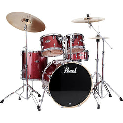 Pearl Export EXX 22″ Fusion Drum Kit with Hardware – Black Cherry Glitter