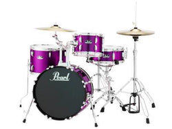 Pearl Roadshow 4-Piece Drum Set with hardware & Cymbals - Pink Metallic