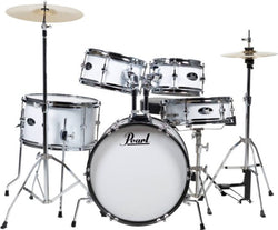 Pearl Roadshow Junior 5-pcs Drum Kit with hardware & Cymbals – Pure White