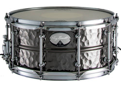 Dixon Gregg Bissonette Signature Hammered Brass Snare Drum in Black Nickel - 14 x 6.5