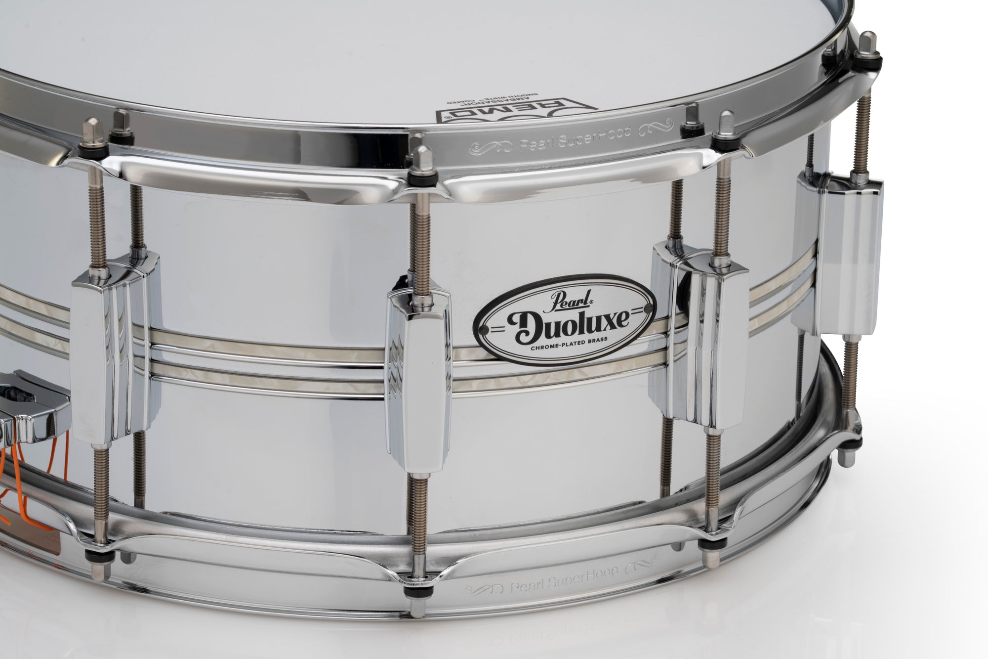 Pearl Duoluxe 14x6.5 Snare Nicotine White Marine Pearl