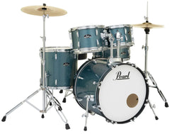 Pearl Roadshow 20″ 5-piece Fusion Drum Kit with Hardware and Cymbals – Aqua Blue Glitter