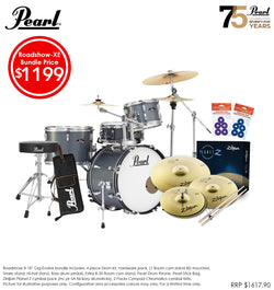 Pearl RS  Roadshow-X 18 4 Piece Gig Package - Charcoal Metallic