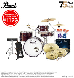 Pearl RS Roadshow-X 18 inch 4 Piece Gig Package - Red Wine