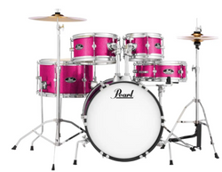 Pearl Roadshow Jr with Cymbals and Stands – Pink Metallic