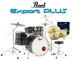 Pearl Export EXX 5 Piece Fusion Plus - Graphite Silver Twist + Complete Pack