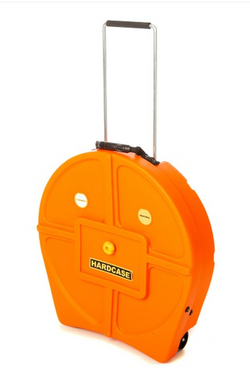 Hardcase HNP12CYM24-O Cymbal Case Orange 24inch (Holds 12 Cymbals) w/ Wheels