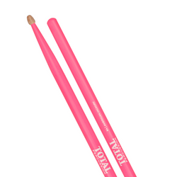 Total Percussion Drum Sticks -  Fluorescent pink with natural tip