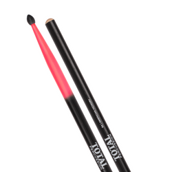 Total Percussion Drum Sticks - Black shading to pink