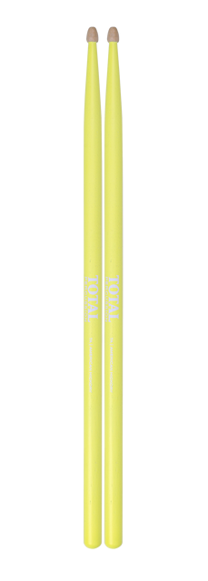 Total Percussion 7A Wood Tip - Fluro Yellow