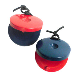 Mano Percussion UE542 Wooden Finger Castanets Wooden (Pair) – Red & Blue