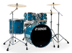 Sonor Stage AQ1 Birch Series Kit w/Hardware - Caribbean Blue Lacquer AQ1 STAGE CB
