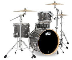 DW DWe 4-piece Shell Pack & Cymbal Bundle Black Galaxy