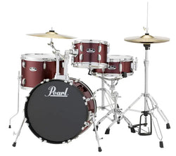 Pearl Roadshow 4-Piece Drum Set with hardware & Cymbals - Red Wine