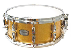 Yamaha Absolute Hybrid Maple 14 x 6 inch Snare Drum in Gold Champagne Sparkle