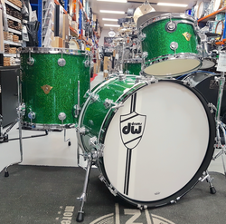 DW Classics Series Shell Pack 13, 16, 22 + 14 inch snare - Green Glass Finish