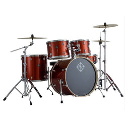 Dixon Spark Series Drum Kit 5-Piece Champagne Sparkle with Cymbals, Hardware & Throne