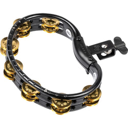 Meinl TMT2B-BK Mountable Molded Abs Tambourine, Black, Solid Brass Jingles