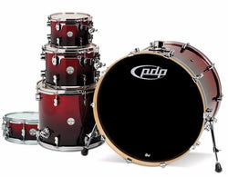 PDP Concept Maple Series 20 inch 5 piece Red to Black Fade (Shell Pack Only)