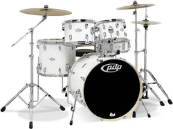 PDP Mainstage 5 piece 22 inch White with Chrome hardware