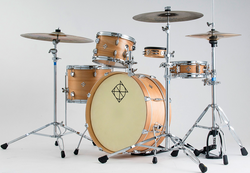 Dixon Little Roomer Series 5-Piece Drum Kit in Satin Natural Lacquer Finish