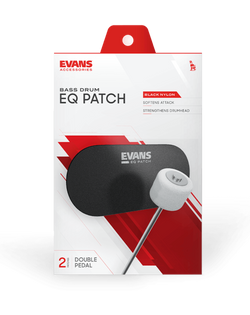 Evans EQ Double Pedal Patch, Black Nylon packaging front