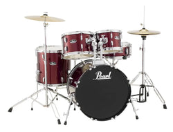 Pearl Roadshow 22 inch Fusion Plus Drum Kit with Cymbals and Hardware - Wine Red