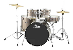 Pearl Roadshow 22 inch Fusion Plus Drum Kit with Cymbals and Hardware - Bronze Metallic