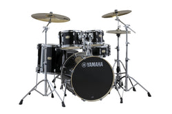 Yamaha Stage Custom Birch Euro Kit in Raven Black with PST5 Cymbals